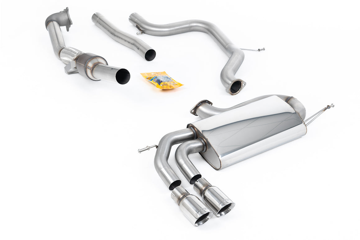 VW Golf Mk5 GTi 2.0T - Non-Resonated (Louder) Turbo-Back Exhaust System with Hi-Flow Sports Catalyst & Polished Tips