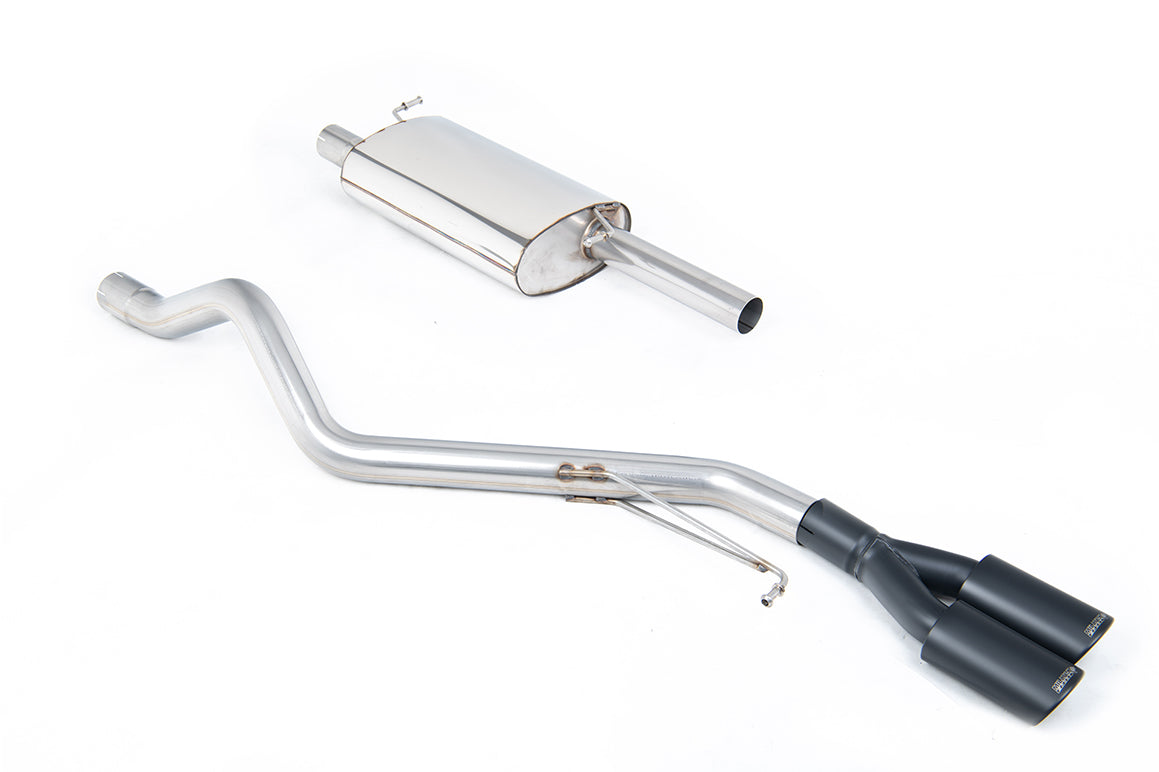 VW T5/T6 SWB - Resonated (Quieter) DPF-Back Exhaust System with Twin Black Oval Outlets