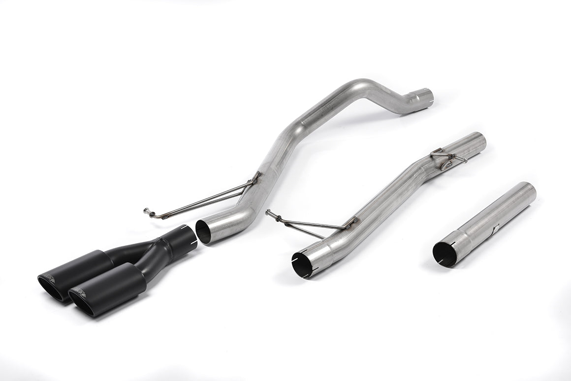 VW T5/T6 LWB - Non-Resonated (Louder) DPF-Back Exhaust System with Twin Black Oval Outlets