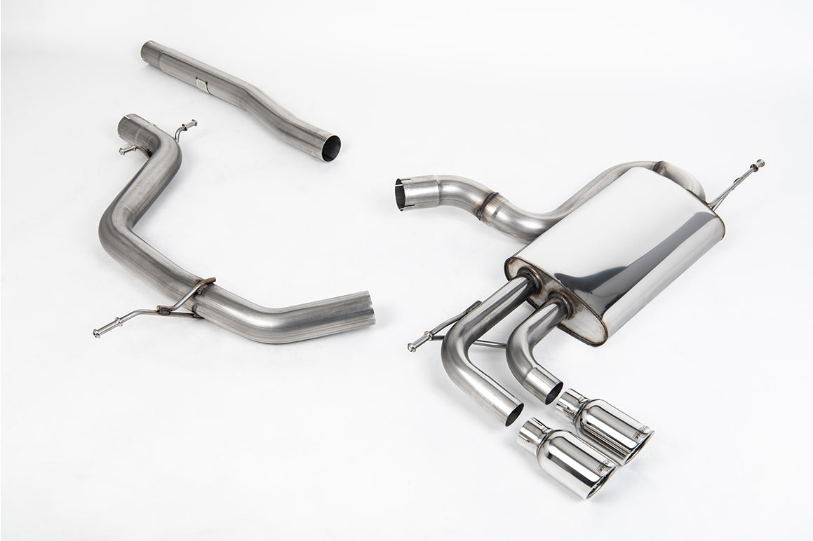 VW Golf Mk5 GT 2.0 TDI 170PS - Non-Resonated (Louder) Cat-Back Exhaust System with Twin Polished Trims