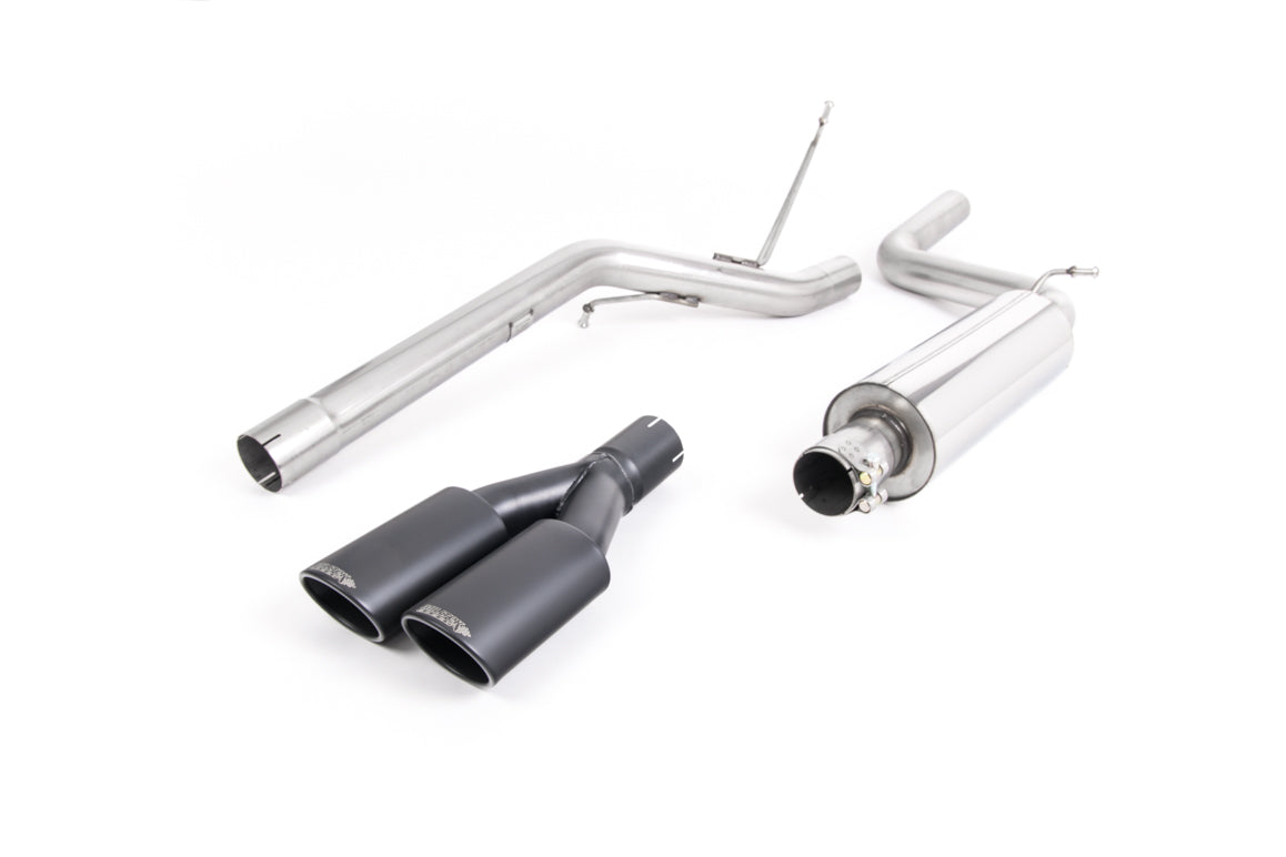 VW Caddy 2.0 TDI (non Maxi Models) - Resonated (Quieter) DPF-Back Exhaust System with Twin Black Velvet Oval Tips