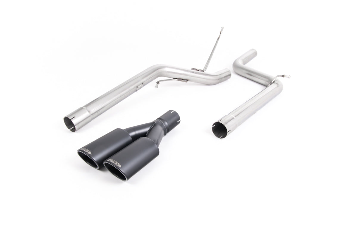 VW Caddy 2.0 TDI (non Maxi Models) - Non Resonated (Louder) DPF-Back Exhaust System with Twin Black Velvet Oval Tips