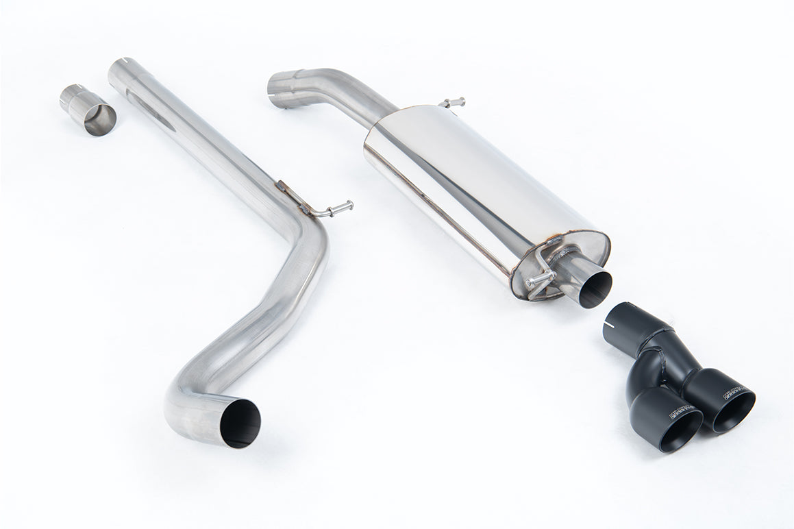 VW Polo R WRC - Non-Resonated (Louder) Cat-Back Exhaust System with Cerakote Black Tips