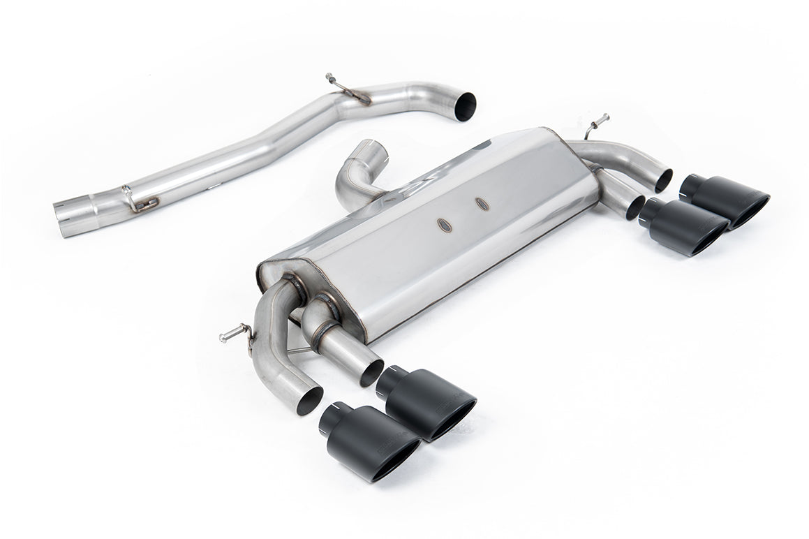 VW Golf R MK7 2.0 TSI (76.2mm systems) - Non-Resonated RACE (Louder) Cat-Back Exhaust System with Cerakote Black Oval Tips