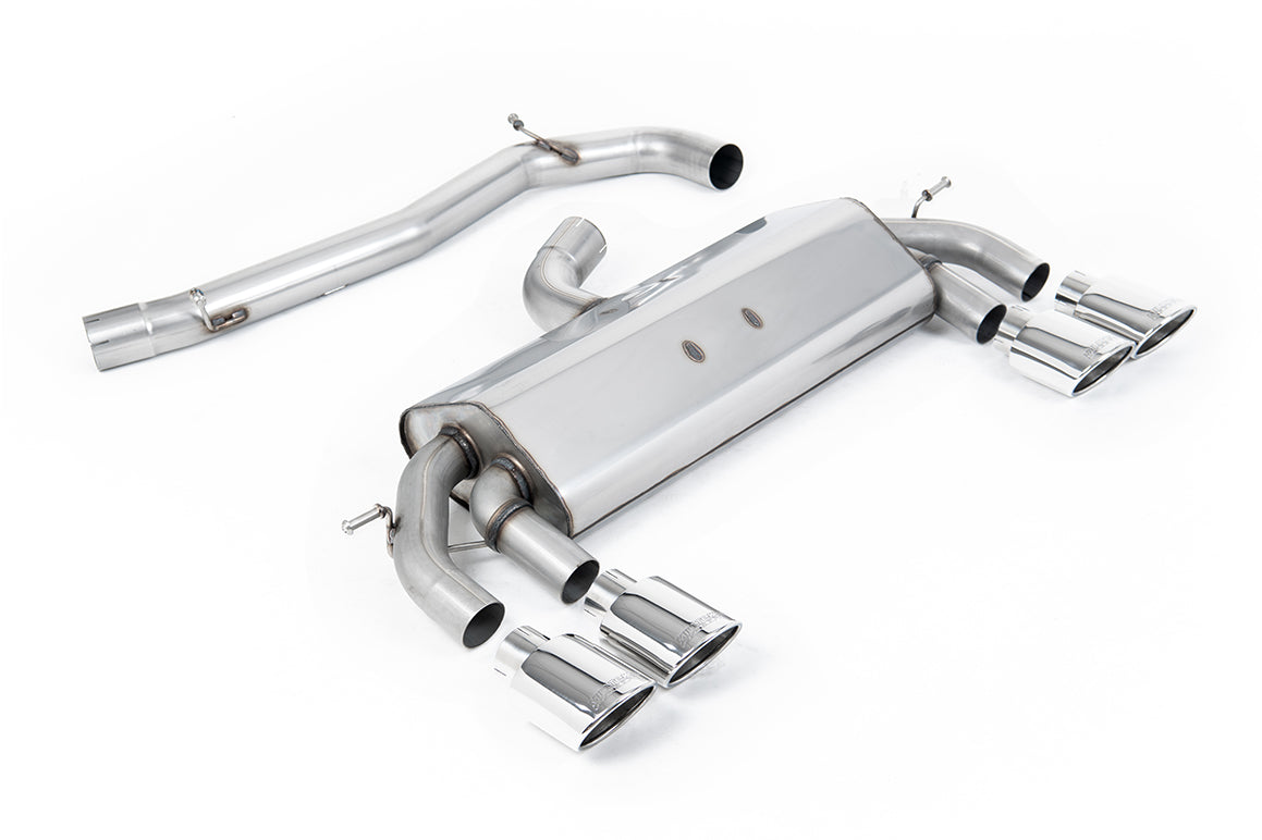 VW Golf R MK7 2.0 TSI (76.2mm systems) - Non-Resonated RACE (Louder) Cat-Back Exhaust System with Polished Oval Tips