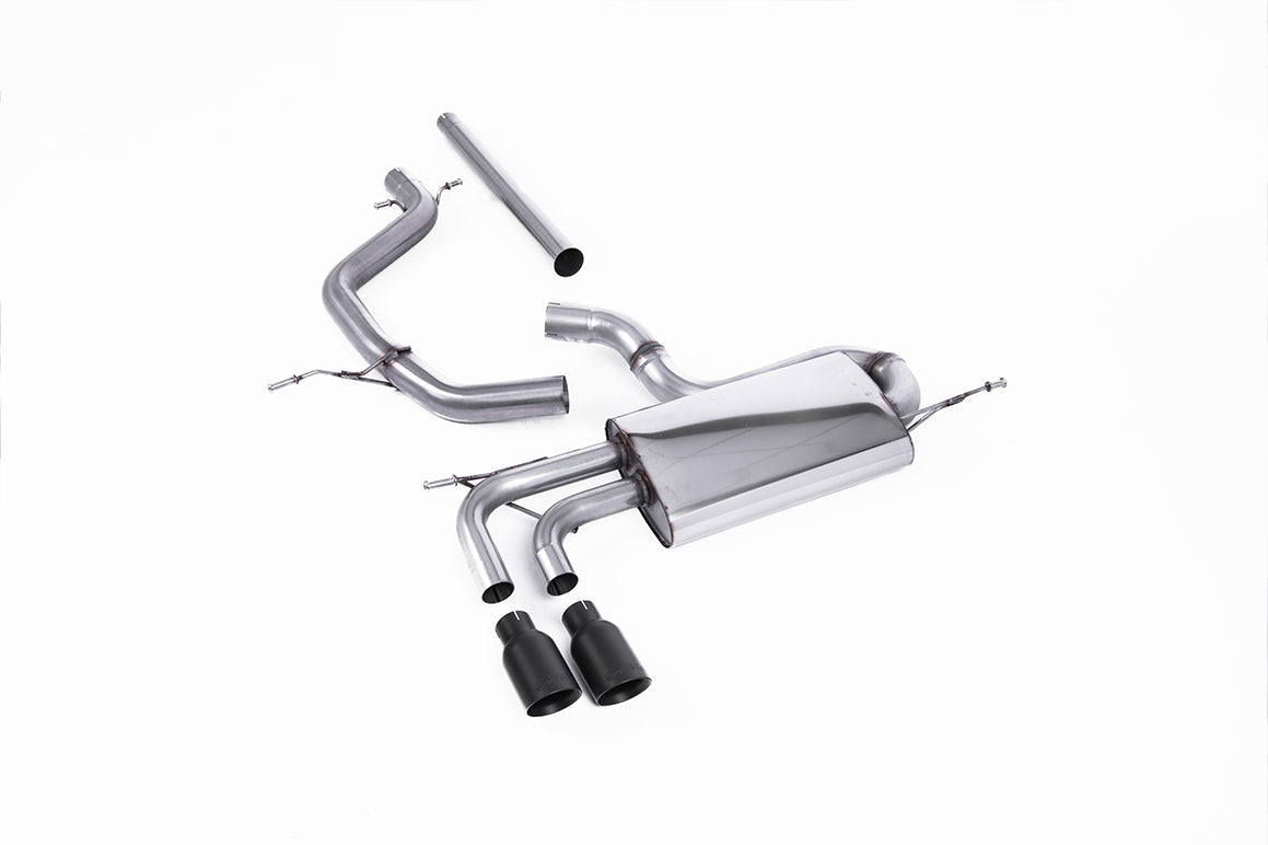 VW Golf Mk5 2.0 TDI 140PS - Non-Resonated (Louder) Cat-Back Exhaust System with Cerakote Black Tips (For GTI Valance)