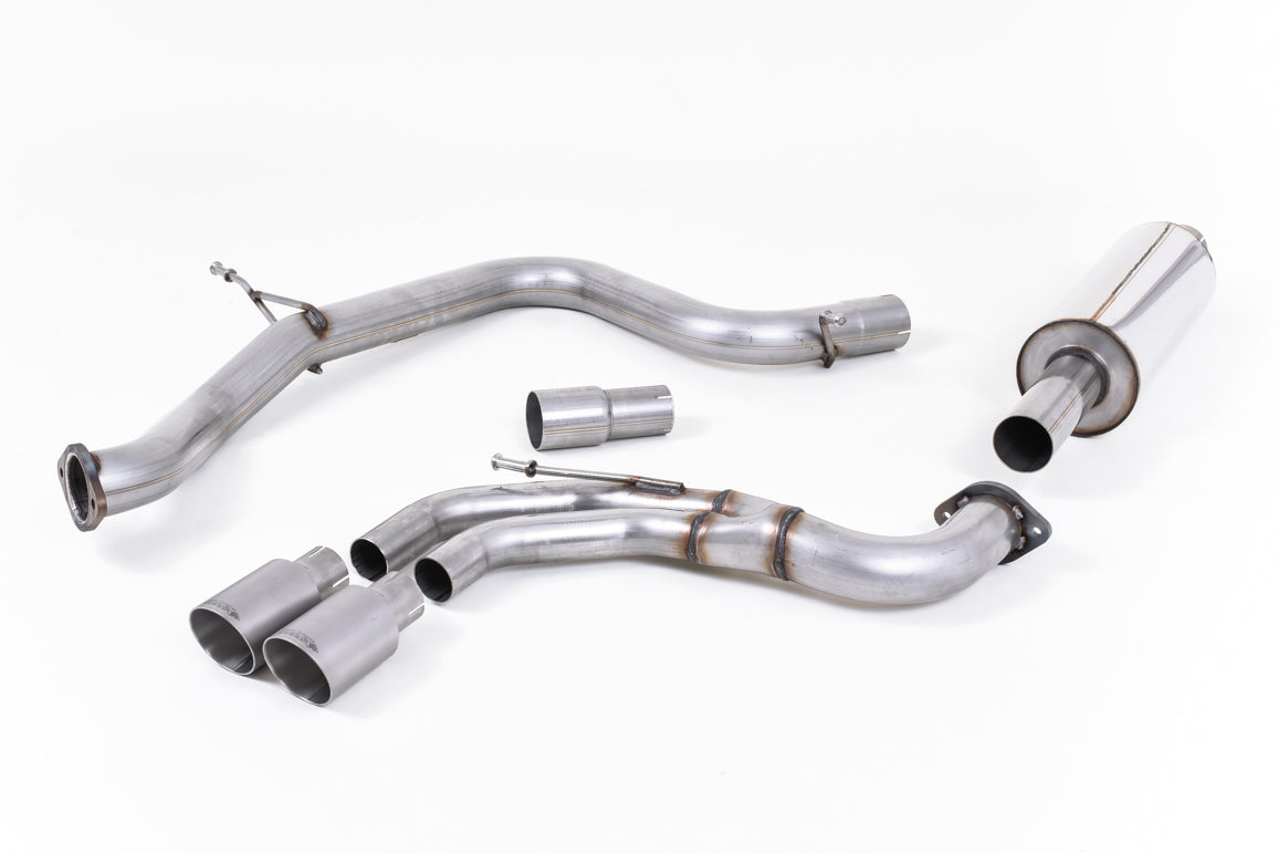 VW Golf GTI Mk7 - Resonated (Quieter) Cat-Back Exhaust System with Titanium Tips