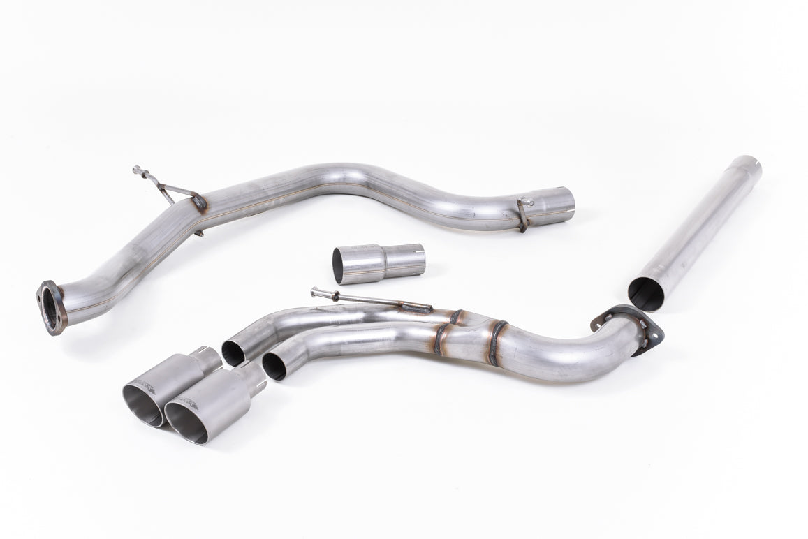 VW Golf GTD Mk7 - Non-Resonated (Louder) Cat-Back Exhaust System with Titanium Tips