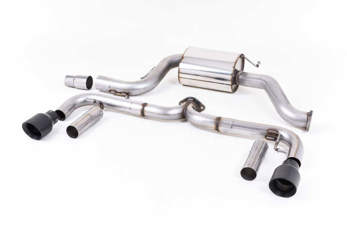 VW Beetle 2.0 TSI (A5 Chassis) - Non-Resonated (Louder) Cat-Back Exhaust System with Cerakote Black Tips