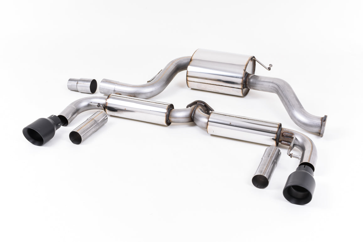 VW Beetle 2.0 TSI (A5 Chassis) - Resonated (Quieter) Cat-Back Exhaust System with Cerakote Black Tips