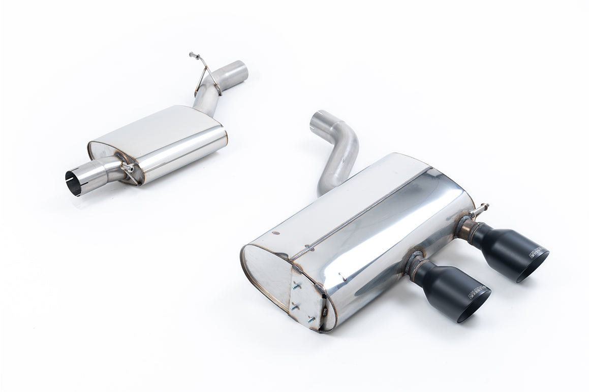 VW Golf MK5 R32 3.2 V6 - Resonated (Quieter) Cat-Back Exhaust System with Cerakote Black Trims
