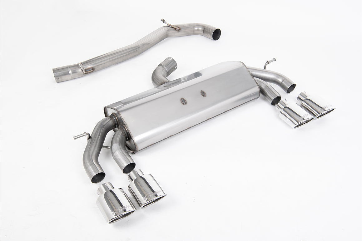 VW Golf R MK7.5 2.0 TSI 310ps (Non GPF Models & 76mm systems) - Non-Valved & Non-Resonated (Louder) Cat-Back Race Exhaust System with Polished Oval Tips