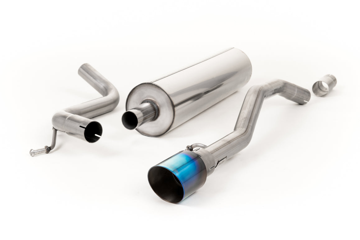 VW Up GTI 115ps & 1.0TSI 90ps - Road+ Cat-Back Exhaust System with GT-90 Burnt Titanium Trim