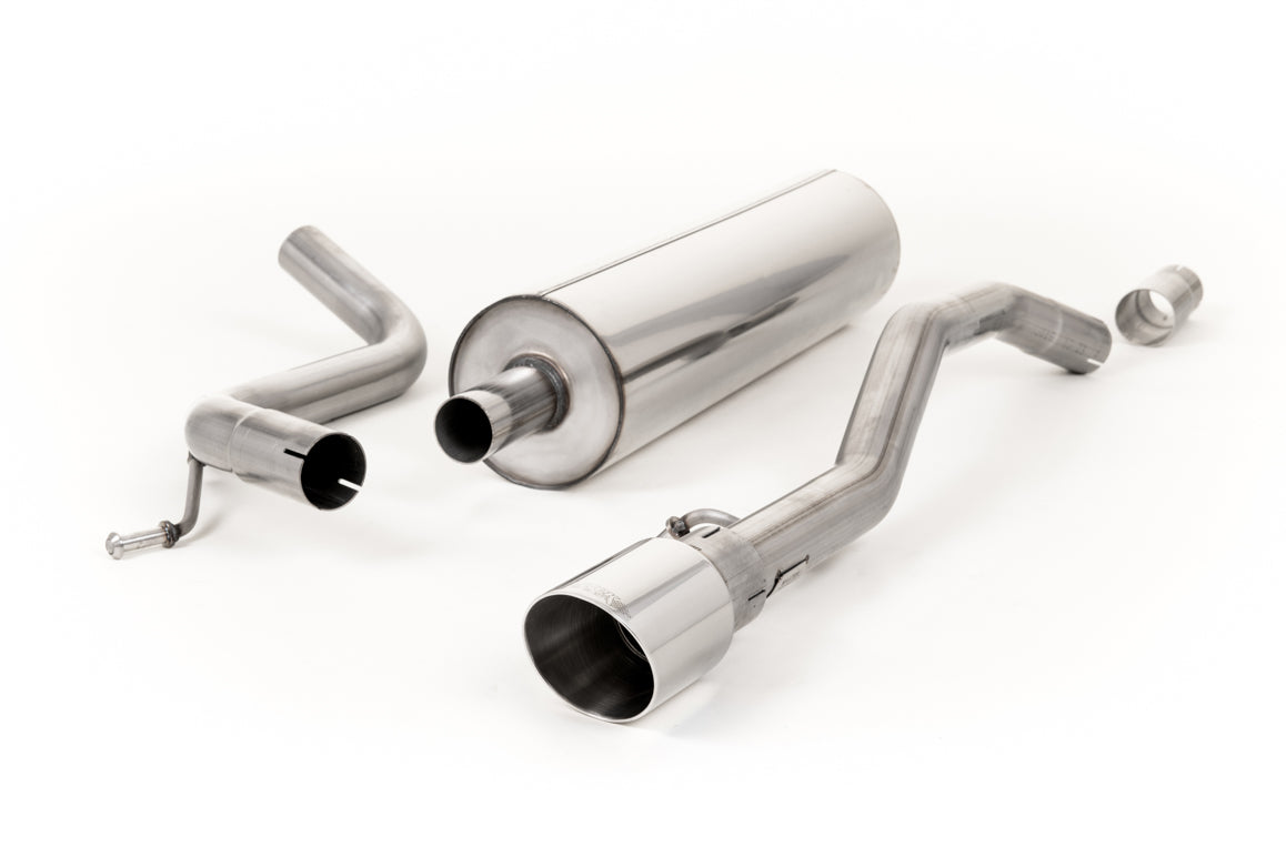 VW Up GTI 115ps & 1.0TSI 90ps - Resonated (Quieter) Cat-Back Exhaust System with GT-90 Polished Trim
