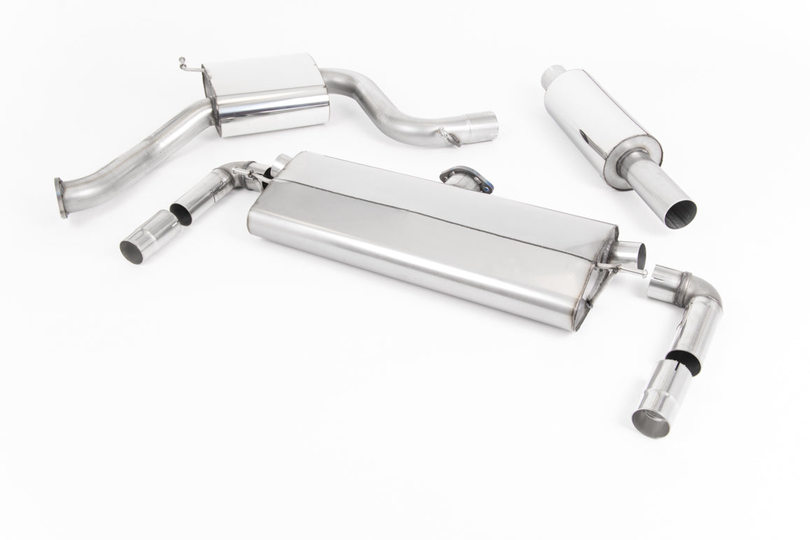 VW Golf MK7.5 GTI (Non Performance Pack/Non GPF) - Resonated Cat-Back Exhaust System with GT-100 Titanium Trims