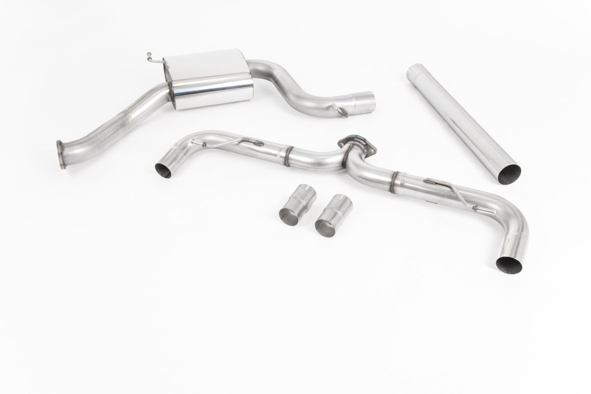 VW Golf MK7.5 GTI (Incl Performance Pack) - Non-Resonated Race (Louder) Cat-Back Exhaust System with GT-100 Burnt Titanium Trims