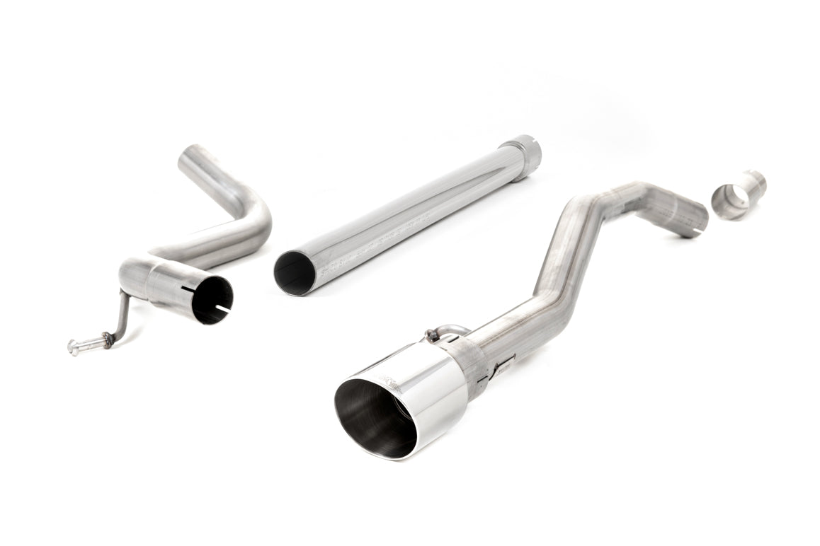 VW Up GTI 115ps & 1.0TSI 90ps - Non-Resonated (Quieter) Cat-Back Exhaust System with GT-90 Polished Trim