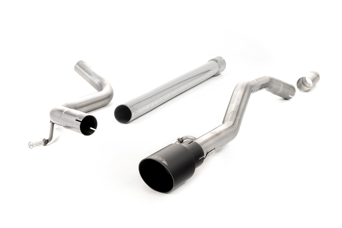 VW Up GTI 115ps & 1.0TSI 90ps - Non-Resonated (Louder) Cat-Back Exhaust System with GT-90 Cerakote Black Trim