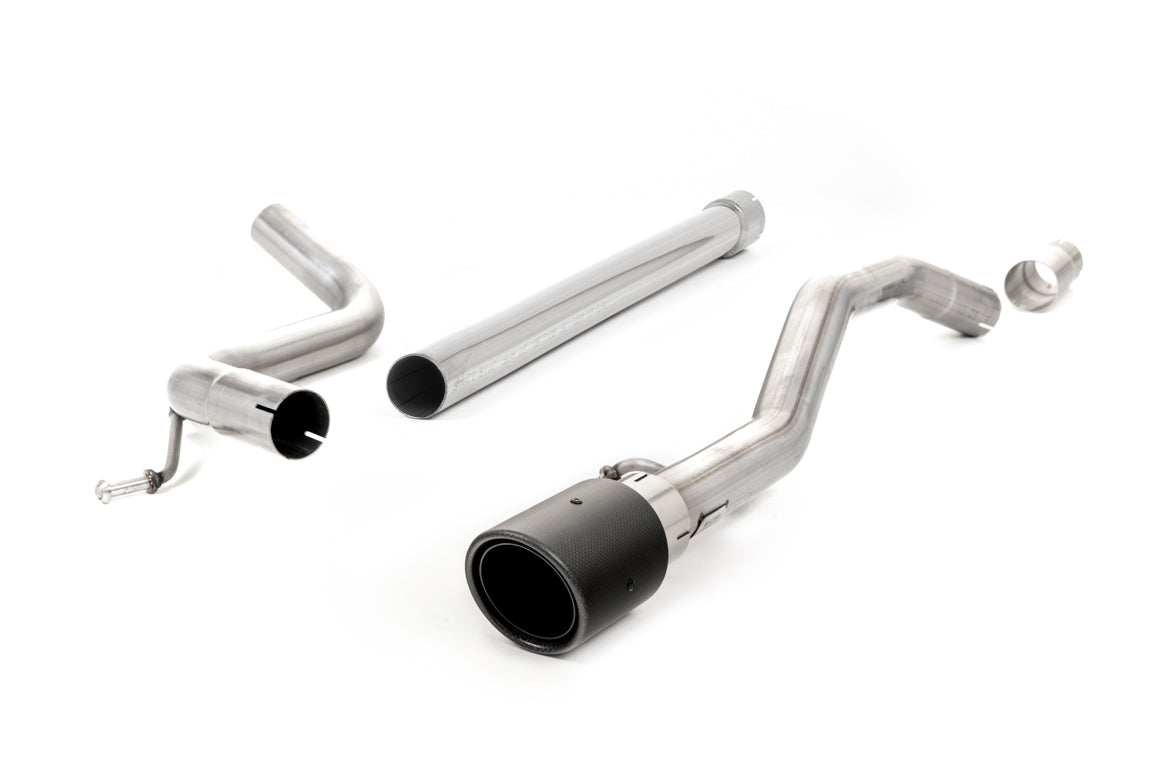 VW Up GTI 115ps & 1.0TSI 90ps - Non-Resonated (Louder) Cat-Back Exhaust System with JET-90 Carbon Trim