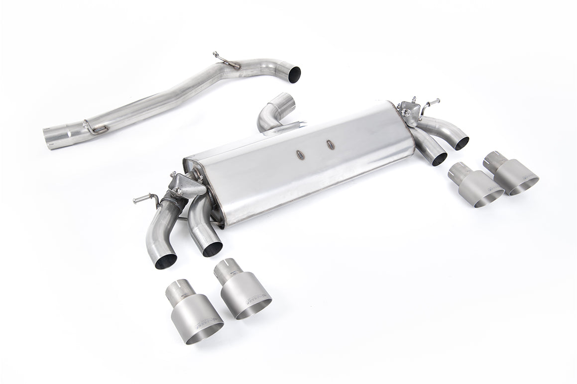 VW Golf MK7.5 R 2.0 TSI 300ps/310ps (76mm Systems) - Non-Resonated (Louder) GPF Back Exhaust System with Titanium GT-100 Round Tips