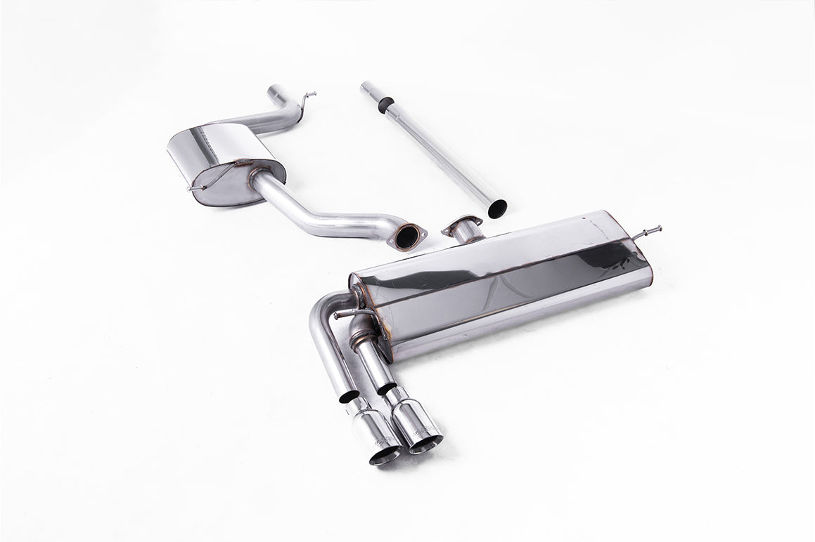 VW Golf MK7.5 1.5TSI Evo GT & R-Line - Resonated (Quieter) Cat-Back Exhaust System with Polished Trims (GTD Style)