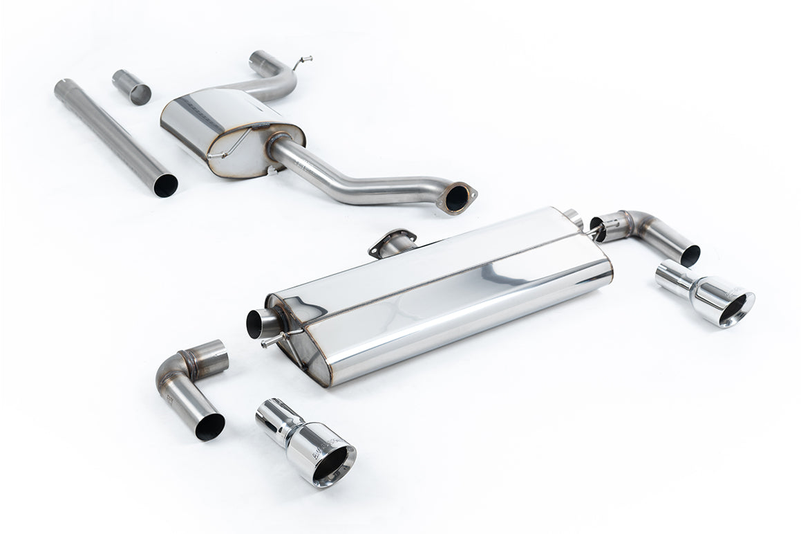 VW Golf MK7.5 1.5TSI Evo GT & R-Line - Resonated (Quieter) Cat-Back Exhaust System with Polished Trims (GTI Style)