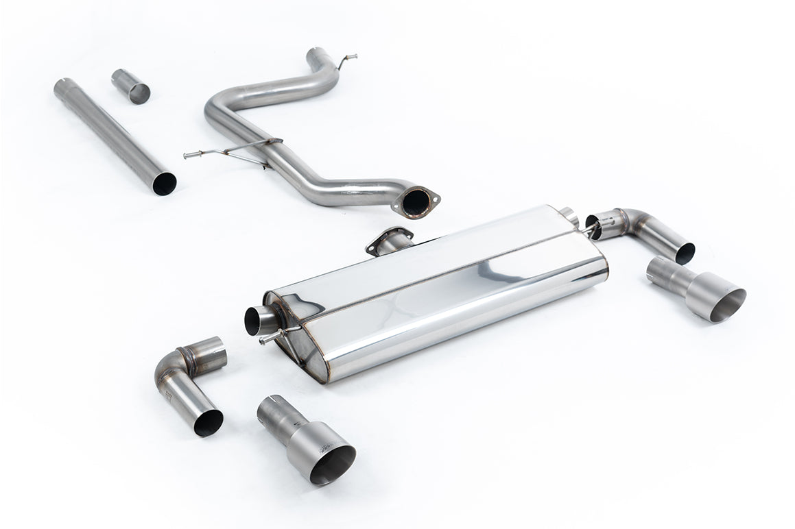 VW Golf MK7.5 1.5TSI Evo GT & R-Line - Non-Resonated (Louder) Cat-Back Exhaust System with Titanium Trims (GTI Style)