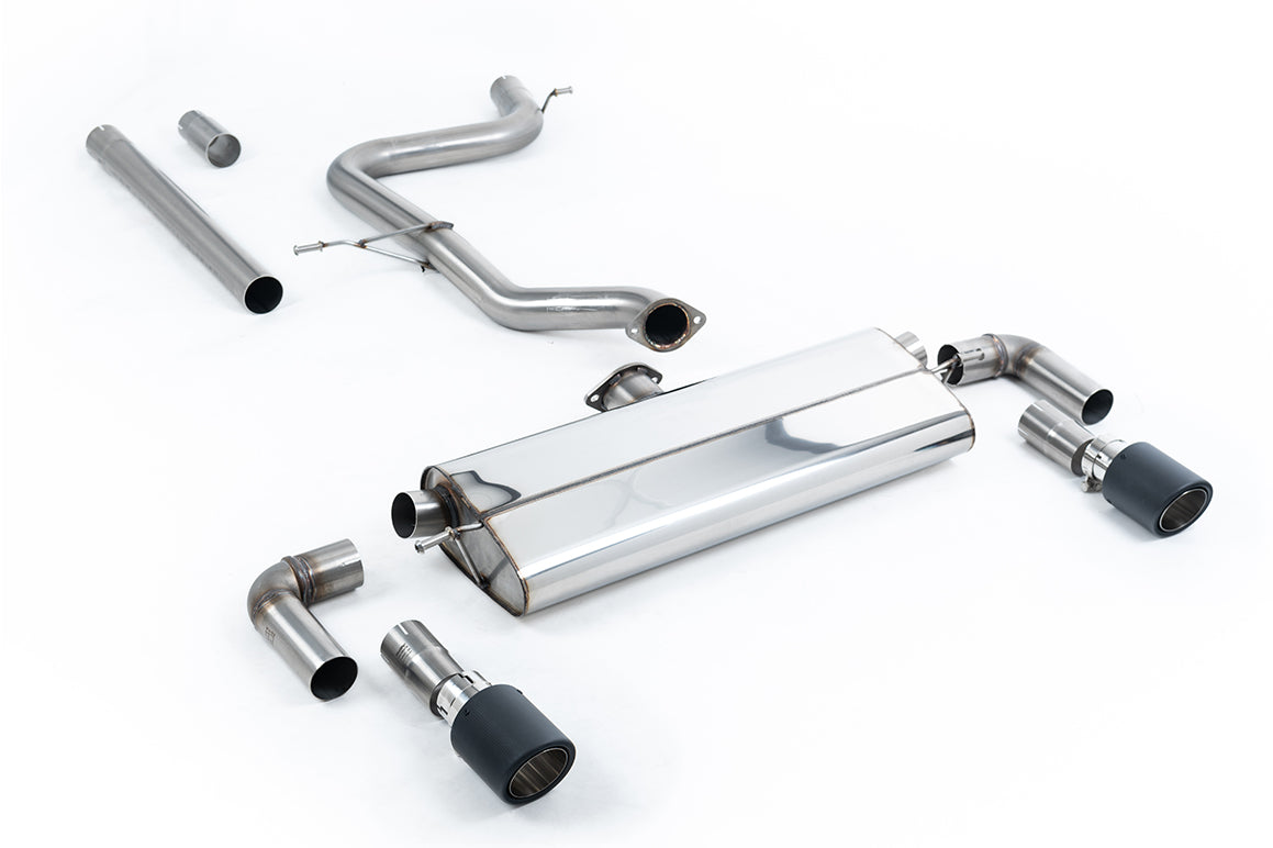 VW Golf MK7.5 1.5TSI Evo GT & R-Line - Non-Resonated (Louder) Cat-Back Exhaust System with Carbon Trims (GTI Style)