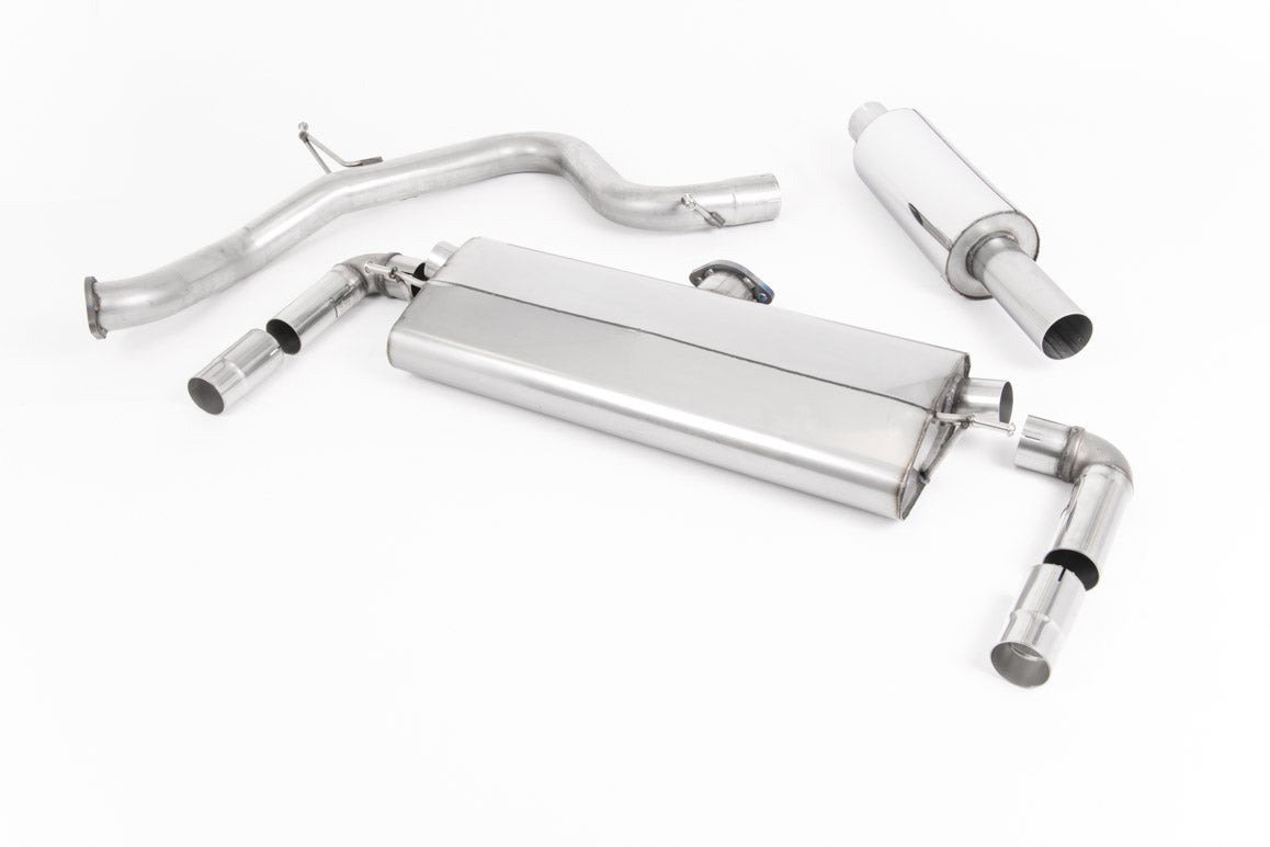 VW Golf MK7.5 GTI (TCR & Performance Pack - GPF Models) - Resonated (Quieter) Cat-Back Exhaust System with JET-100 Carbon Trims