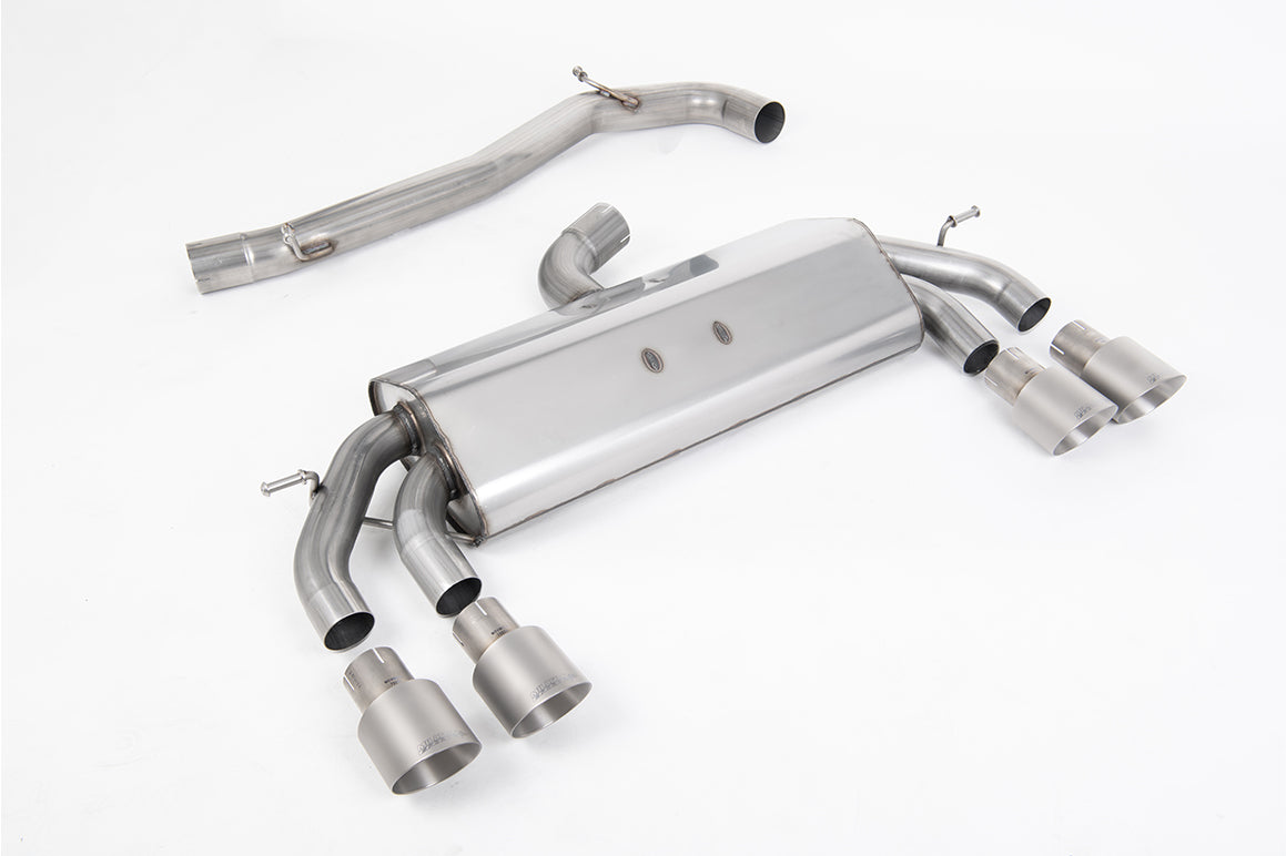 VW Golf R MK7.5 2.0 TSI 310ps (Non GPF Models & 76mm systems) - Non-Valved & Non-Resonated (louder) Cat-Back Race Exhaust System with Titanium GT-100 Round Tips