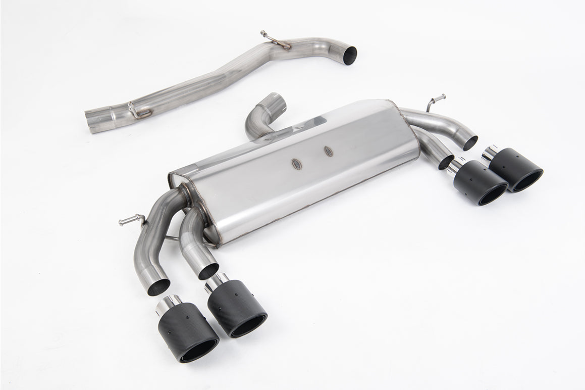 VW Golf R MK7.5 2.0 TSI 310ps (Non GPF Models & 76mm systems) - Non-Valved & Non-Resonated (Louder) Cat-Back Race Exhaust System with Carbon Jet-100 Round Tips