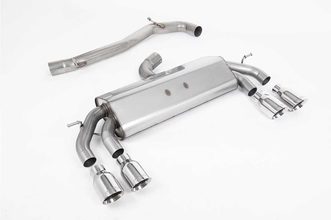 VW Golf R MK7.5 2.0 TSI 310ps (Non GPF Models & 76mm systems) - Non-Valved & Non-Resonated (Louder) Cat-Back Race Exhaust System with Polished GT-100 Round Tips