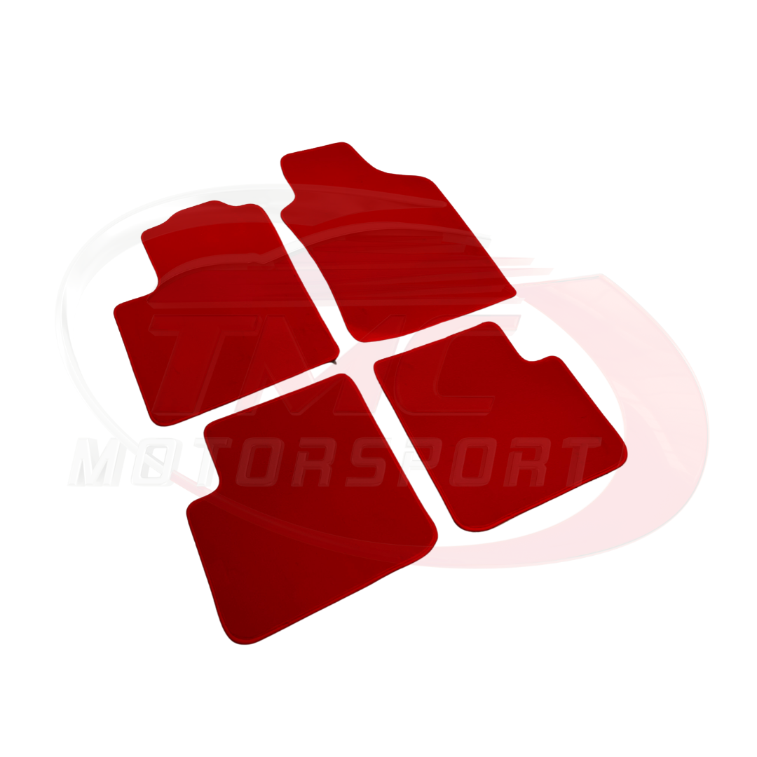 Abarth 500 / 595 / 695 Carpet Mats without Coloured Border - Left Hand Drive - Black or Red - TMC Motorsport