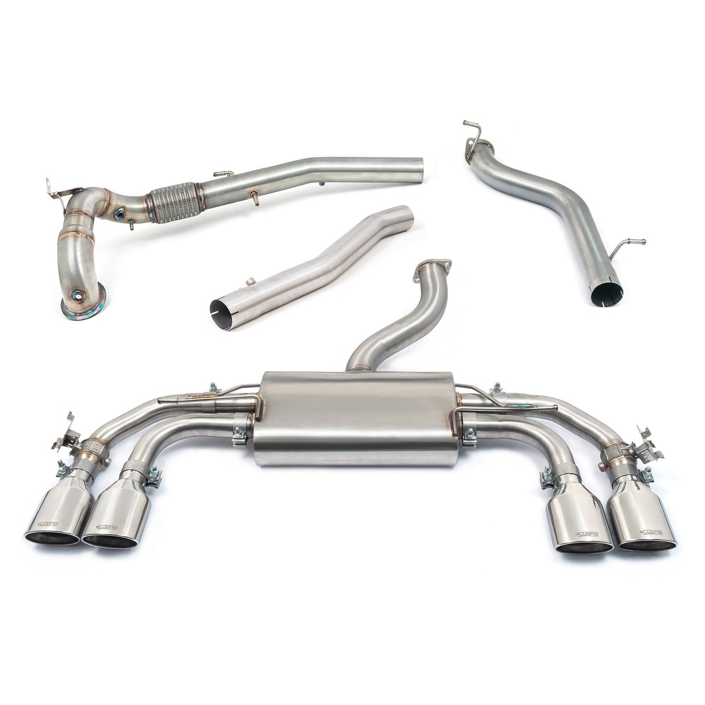 Cobra Sport VW Golf R (Mk8) 2.0 TSI (21>) Valved Turbo Back Performance Exhaust - TMC Motorsport