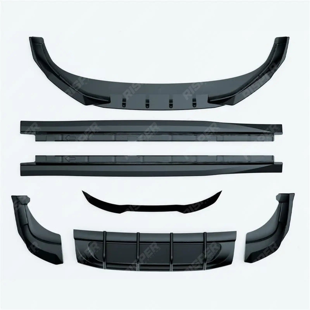 Aero Body Kit In Gloss Black For VW Tiguan R-Line MK3 2024 On