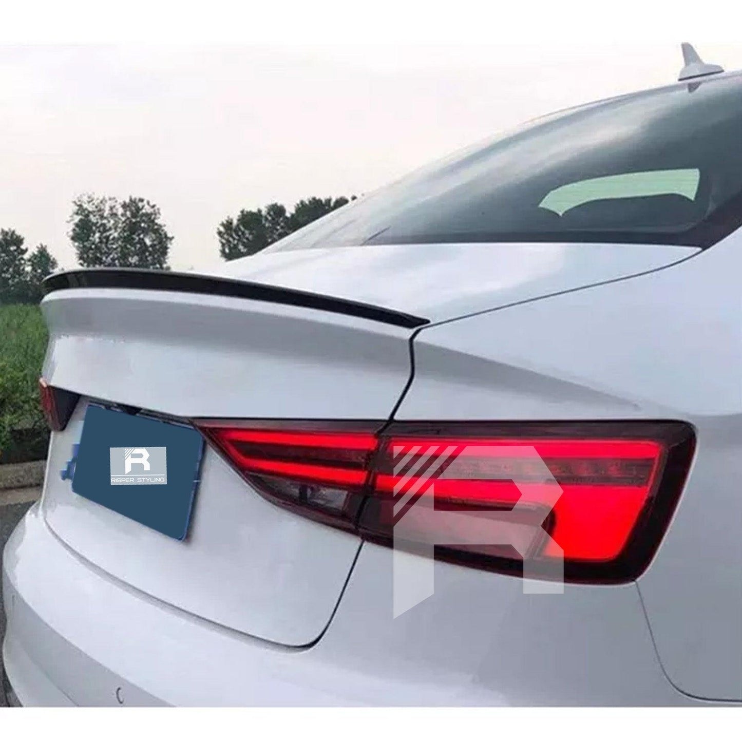 Audi A3 8V Saloon 2014-2020 S3 Style Rear Spoiler Lip Gloss Black - TMC Motorsport