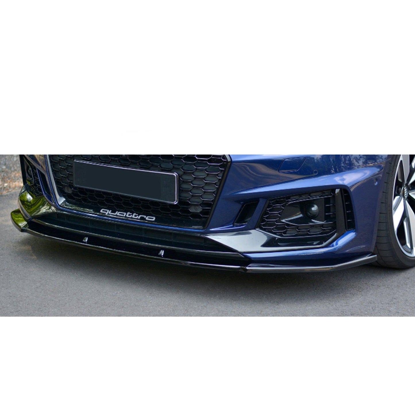 Audi RS4 B9 2017-2019 Gloss Black Risper Front Splitter - TMC Motorsport