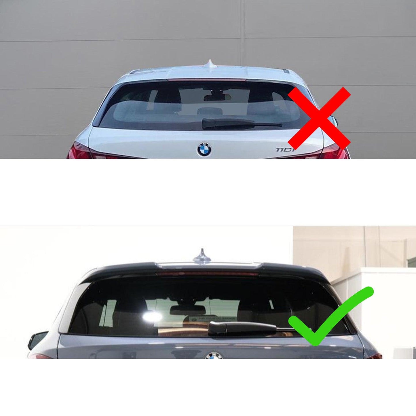 BMW 1 Series F40 M Sport 2018-2024 Gloss Black Rear Roof Spoiler - TMC Motorsport