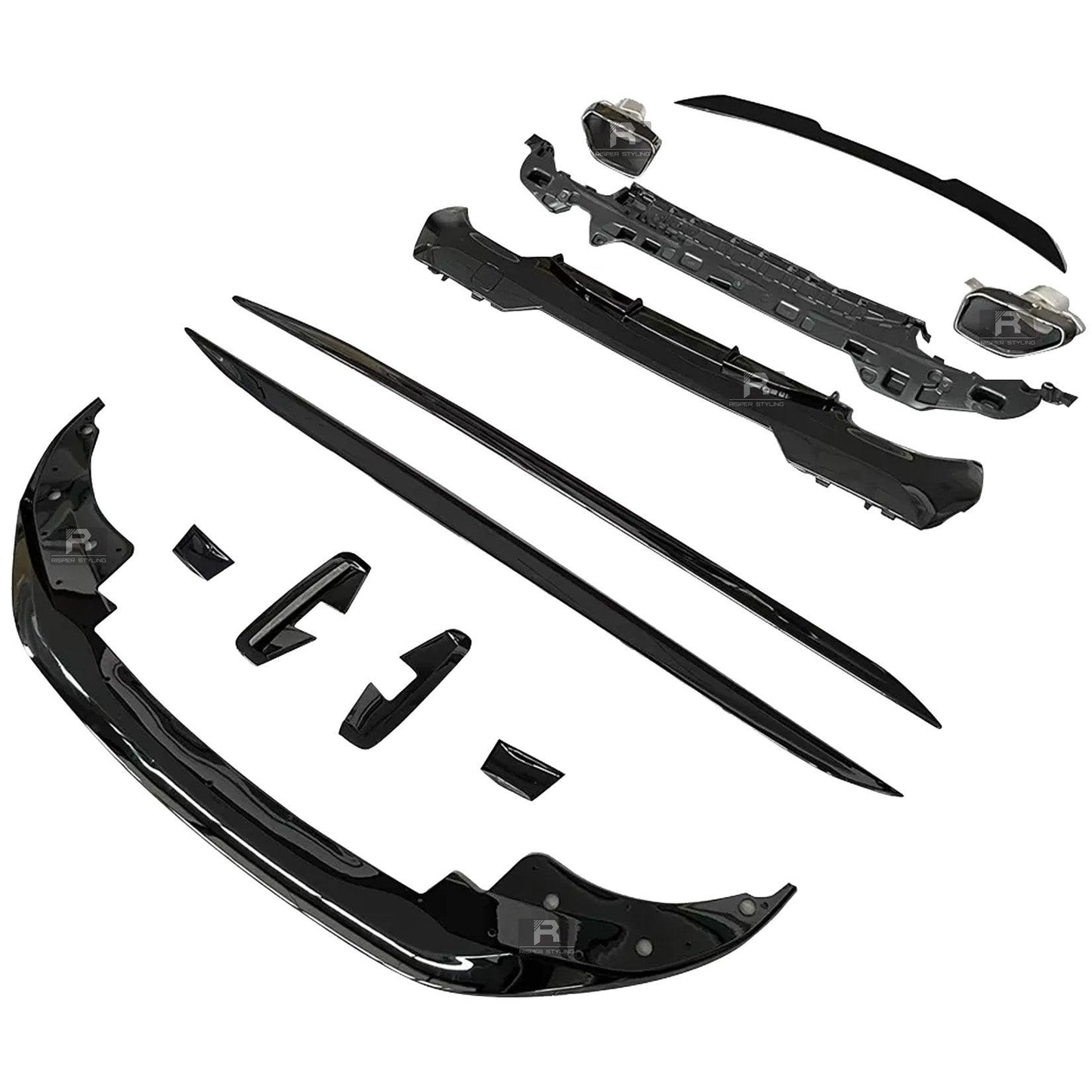 BMW 4 Series G22 2020+ M Sport - Gloss Black Full Aero Kit with Exhaust Tips - TMC Motorsport