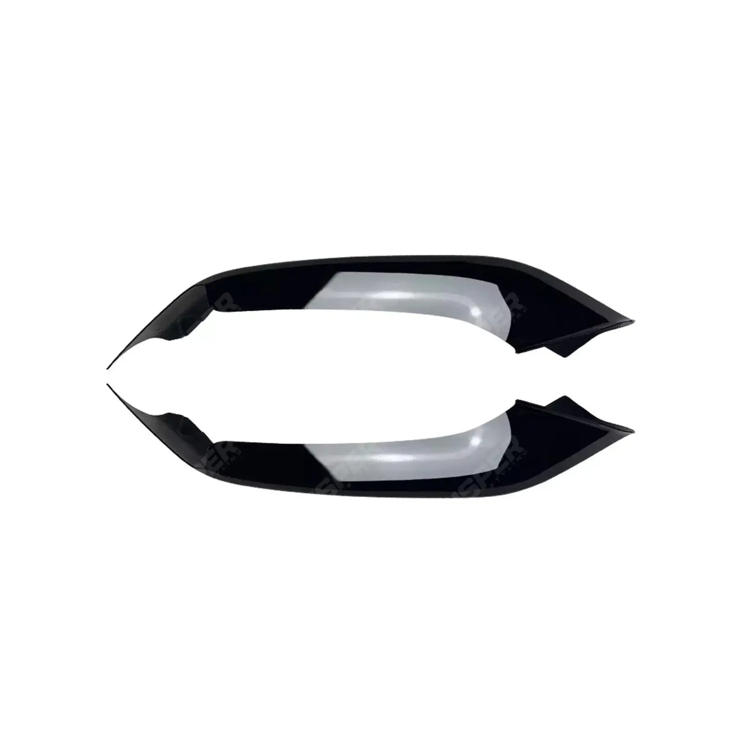 BMW 5 SERIES G30 (PRE LCI) 2017-2020 FRONT BUMPER CORNER SPLITTER IN GLOSS BLACK