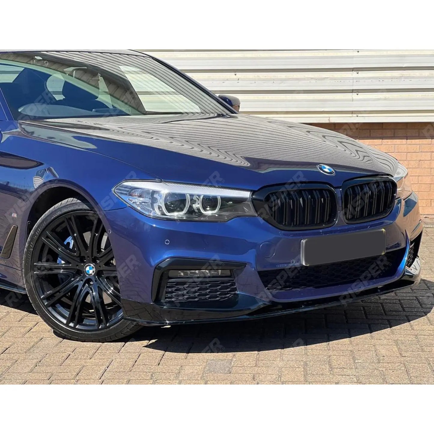BMW 5 Series M Sport G30 G31 2017-2020 (pre-LCI) Front Splitter In Gloss Black