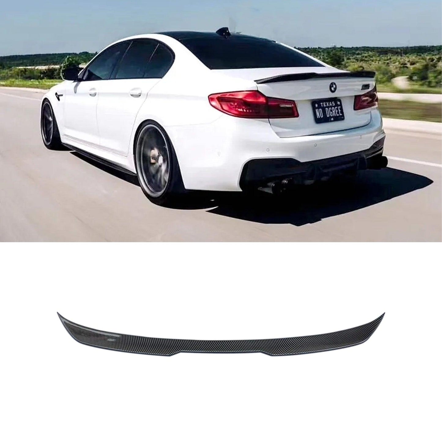 BMW 5 Series M5 G30 F90 - Carbon Look CS Style Rear Spoiler - TMC Motorsport