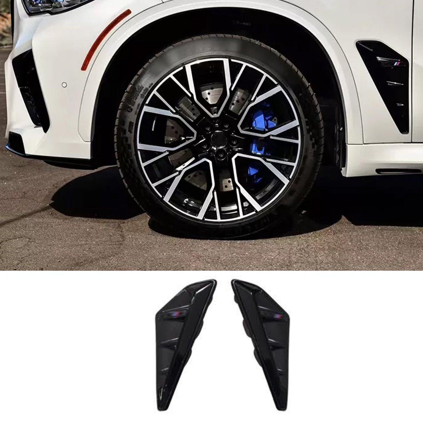 BMW X5 G05 2018-2022 Wing Fender Vents X5M Style in Gloss Black - TMC Motorsport