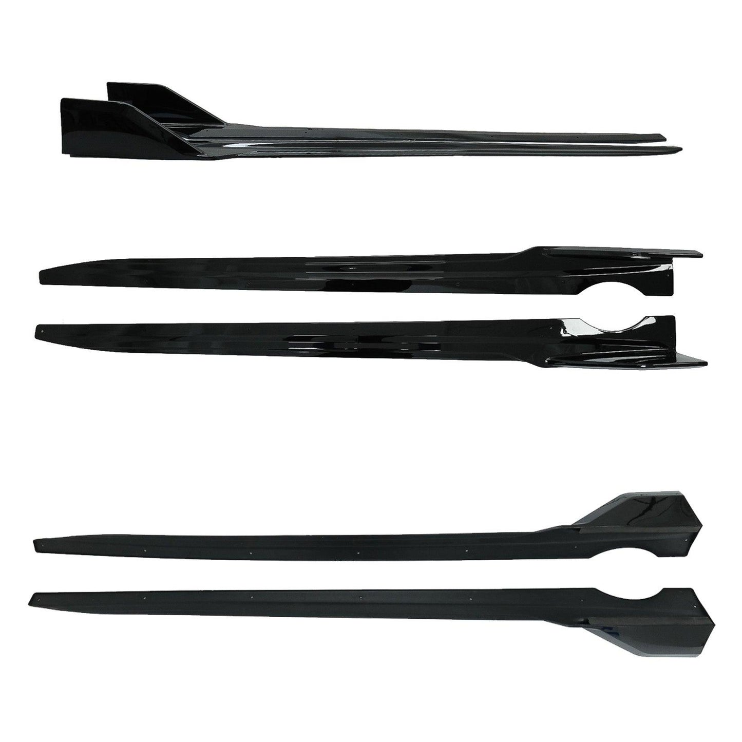 BMW X5 G05 M Sport 2018+ - Black Knight Side Skirt Splitters in Gloss Black - TMC Motorsport