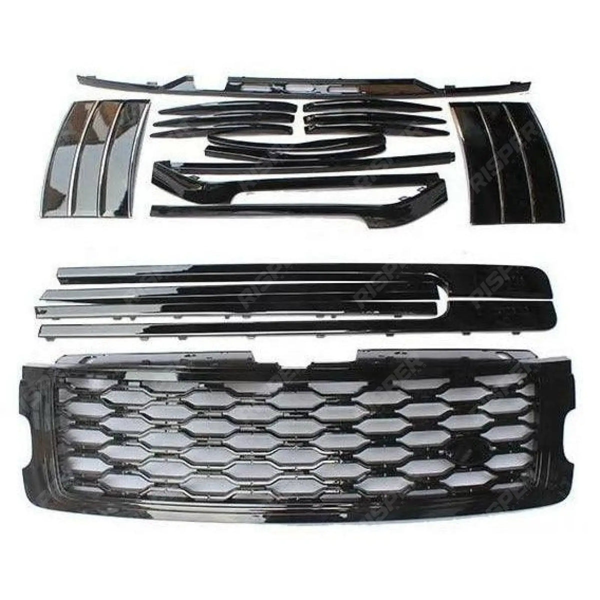 Body Kit Trim Set Grille And Trims In Black For Range Rover Vogue 2018 On - L405