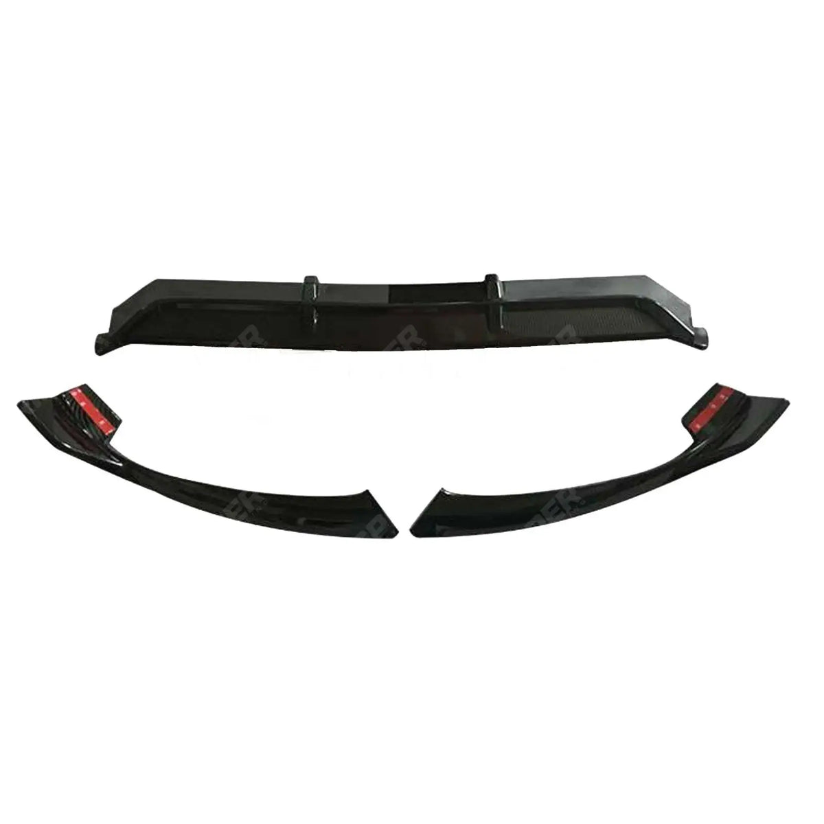 C63S Brabus Style' Front Splitter Lip In Gloss Black For Mercedes C-Class W205 2015-2018