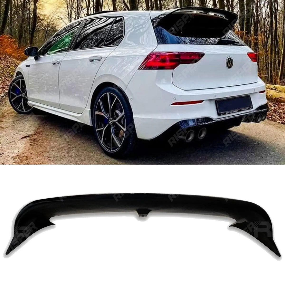 Club Sport CS Style Rear Spoiler in Gloss Black For Volkswagen Golf MK8 TSI/TDI 2020+