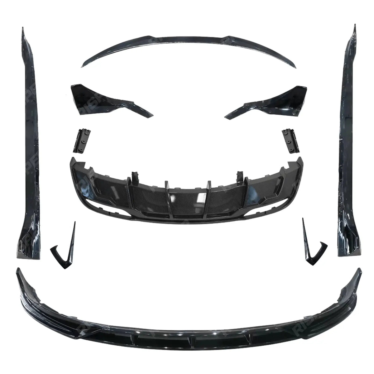 Fast Aero Body Kit In Carbon Look For Tesla Model 3 Facelift 2023 On