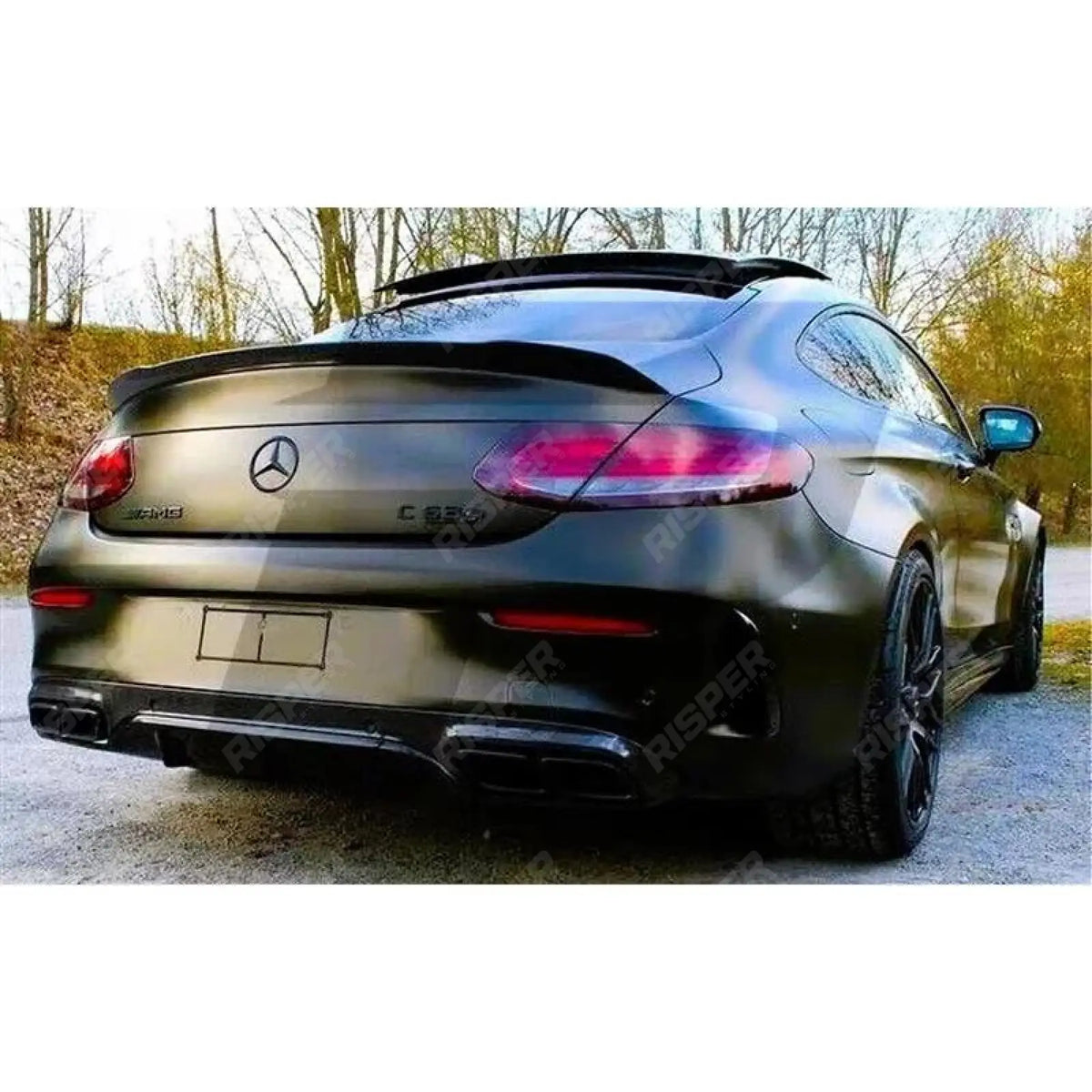 FD Style Spoiler Gloss Black For Mercedes C-Class C205 Coupe - 2014-2019