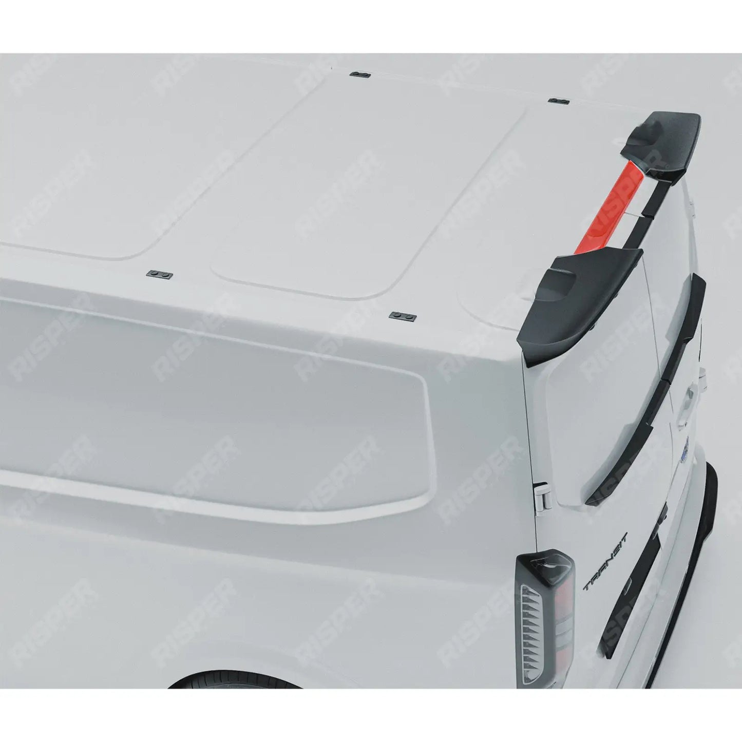Ford Transit Custom MK2 2023+ Barn Door Mid Spoiler In Gloss Black